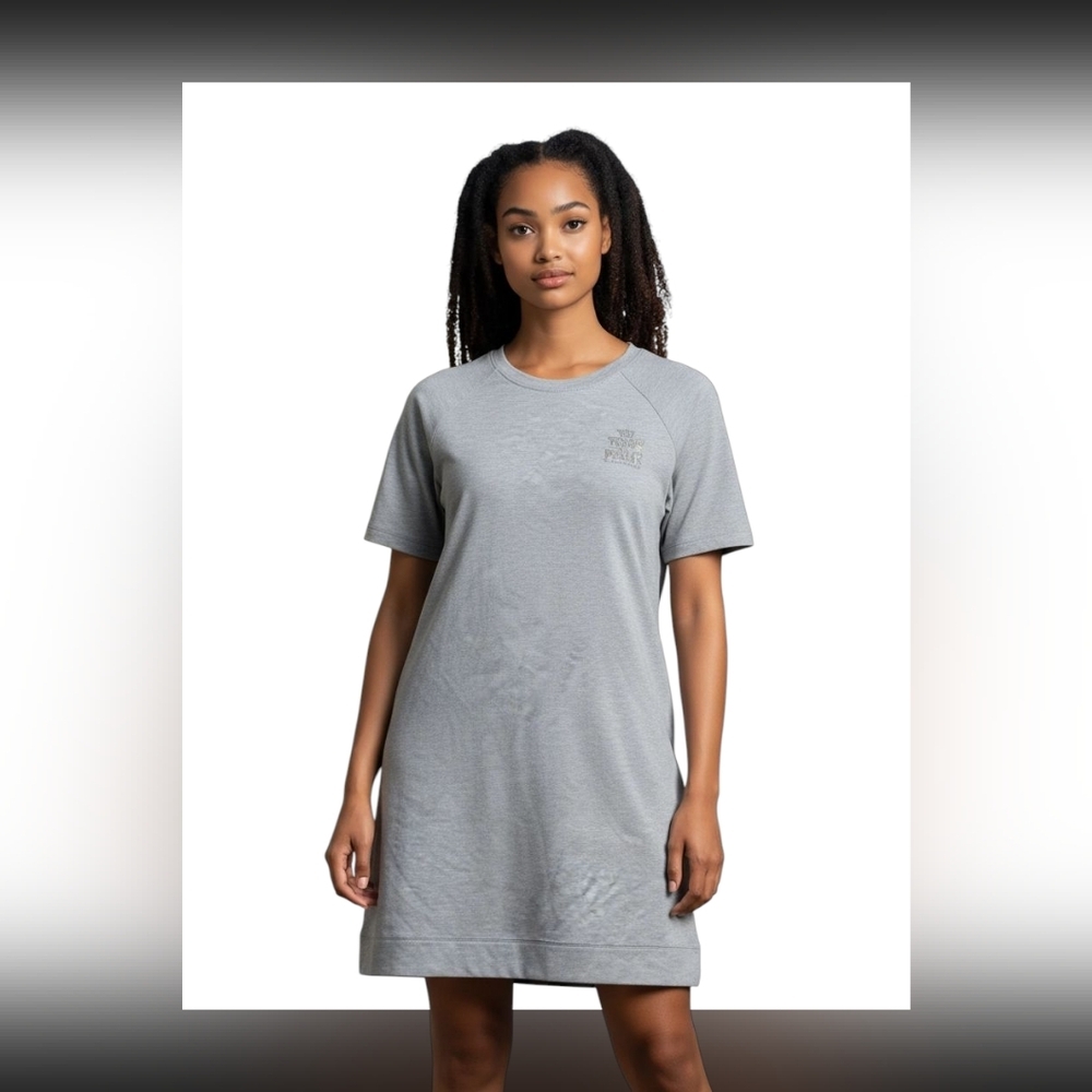 Juicy Couture Heather Gray Fleece Dress Ladies XL Cotton Blend Comfy Weekends